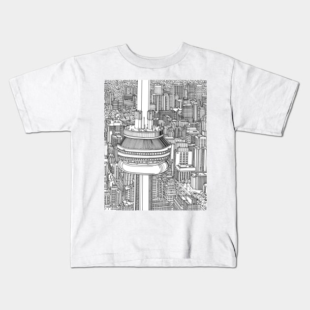 TV Tower in Canada Kids T-Shirt by valery in the gallery